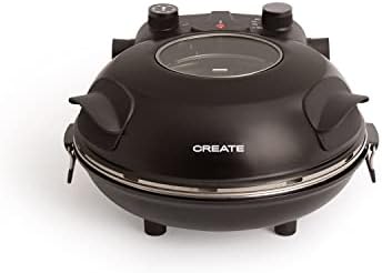 CREATE/PIZZA MAKER/Horno Eléctrico Pizzas Negro/Base de Piedra Es...