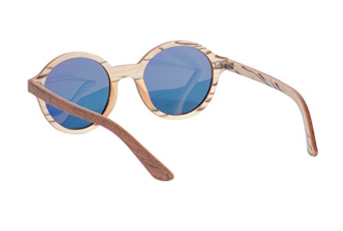 SHINU Wooden Glasses Wood Polarized Sunglasses with Wood Frame and Temple Eyewear-730174