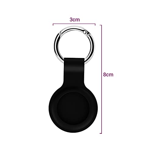 Chaveiro Capa de Proteção de Silicone para Apple AirTag (Preto)