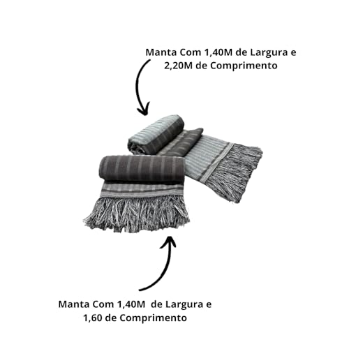 Kit 2 Peças Manta Protetora Decorativa e Gigante para Sofá (Marrom e Cinza)