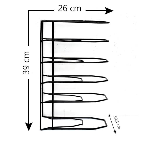 Image of Pan Organizer Rack for Kitchen | Pot & Pan Holder Stand | Kitchen Storage Rack | Tawa Stand | Cookware Organizer | Compact Kitchen Rack (Heavy Duty, Space Saving)