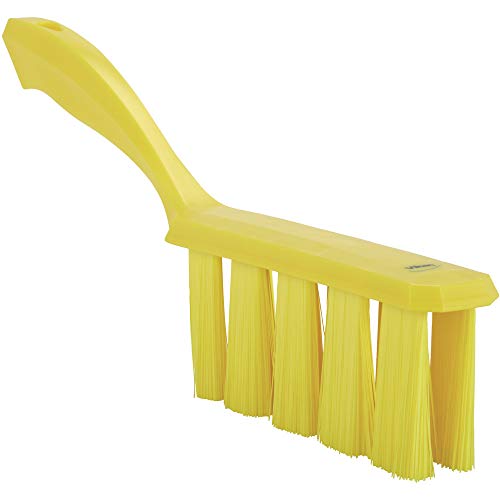 Balayette à main Vikan UST jaune à fibres moyennes pour nettoyage de surface