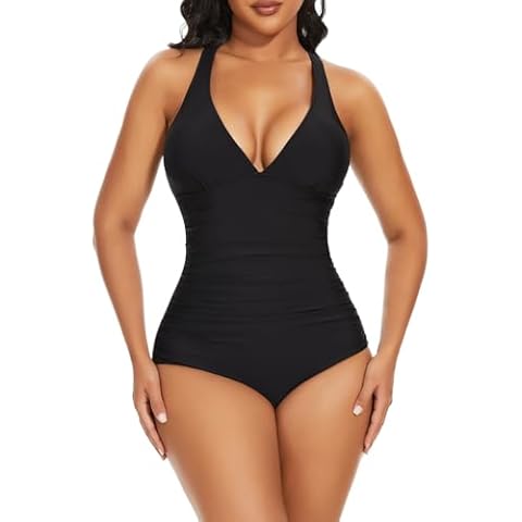SHAPERIN Deep V Neck Tummy Control Monokini Cover