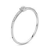 MATERIAL 9 Karat (375) Weißgold Diamanten 0.062 crt Edelsteine Gewicht 0.98 Gr