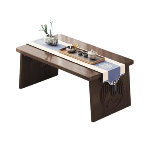 WIKLMOTH Faltbarer japanischer Stil Boden Kleiner Teetisch, Tatami Couchtisch, niedriger Altartisch...