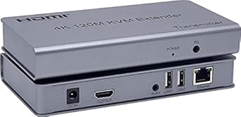 XIKKART HDMI Extender | HDMI Transmitter Receiver | 4K, 120M HDMI KVM Extender Over Enthernet/LAN via Single cat5e/6/7 120M HDMI KVM Over IP Extender Full HD 1080P