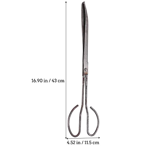 HEMOTON CHURRASCO Tong Longo Grelhar Tongs Aço Inoxidável Tenaz Tesoura Peixes Catching Tong Com Con