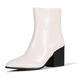 Amazon Essentials Womens Clean Heel Ankle Boot, Ecru,...