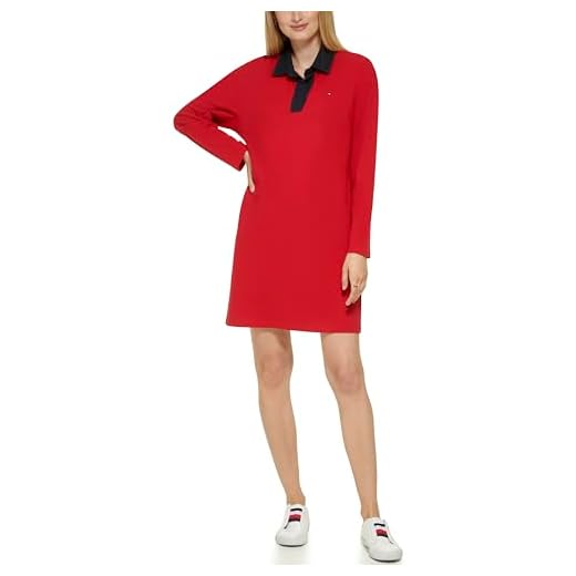 Tommy Hilfiger Vestido de gola rugby Jonny, Pimenta, PP