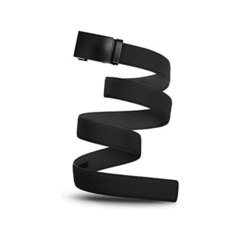 Mission Belt Men's Ratchet Belt - 40mm Swat Black Buckle/Pitch Black Canvas Strap, Medium (Up to 35") Cover