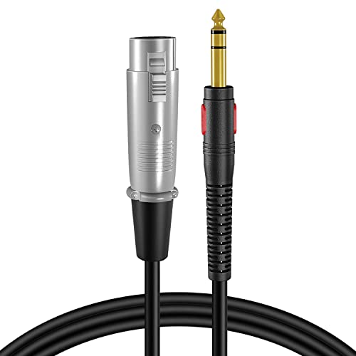 Tnp Premium 3 Pin Xlr Female To 1/4 Inch (6.3Mm) Male Trs Stereo Jack, Balanced Microphone, Gold Plated Xlr To 1/4 Adapter Cable For Powered Speakers, Studio Sound Consoles (6 Feet) #TOP5