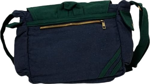 Image of ROUGH CANVAS COTTON MESSENGER BAG /BRASS ZIPPER CLOSURE /HANDMADE /ANTIQUE /VINTAGE /ECO LOVELY /UNISEX /SUSTAINABLE /HIGHLY DURABLE /WASHABLE /NATURAL