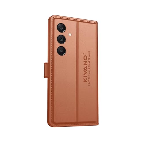 Image of Compatible with Samsung Galaxy A35 5G / Samsung Galaxy A55 5G Flip Cover | Leather Finish | Inside Pockets & Inbuilt Stand | Shockproof Wallet Style Magnetic Closure Back Cover Case