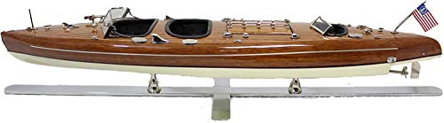 Antik 2000 Motorboot Typhoon aus den Zwanziger Jahren Originalgetreuer Nachbau mit 81 cm Länge