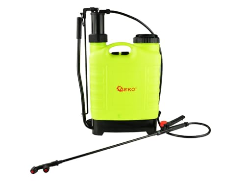 Pulverizador de presión Mochila 12L jardín fumigadora Manual sulfatadora Plantas herbicida Sistema Robusto Uso agrícola fumigar sulfatar Amarillo GD-0239