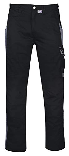 PKA Bestwork - Pantalones de trabajo para mujer con bolsillos cargo y detalles reflectantes Negro 40 Cover