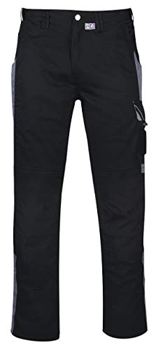 PKA Bestwork - Pantalones de trabajo para mujer con bolsillos cargo y detalles reflectantes, Negro , 36