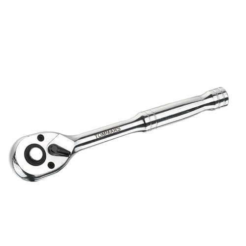 Image of TOMMARS 1 /4 inch Drive Ratchet Socket Wrench Mechanic Hand Tool | 72 Tooth 5-degree swing arc, Quick Release, Reversible