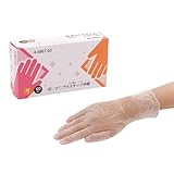 アズワン プラスチック手袋 M 100枚入×10箱 薄手 パウダーフリー 使い捨て PVC製 半透明タイプ 清掃・医療現場向け ASPGM
