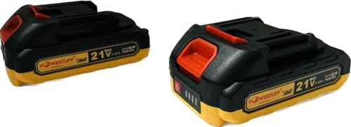 Image of POWERTUFF Brushless 21V Cordless Drill with 2 Batteries, 2 Variable Speed, Fast Charger, 3 /8'' Keyless Chuck And (2.Ah) 2 Lithium Power Batteries