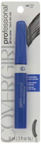 CoverGirl Professional All in one Curved Brush Mascara, Black 110, 0.3 Ounce Bottle