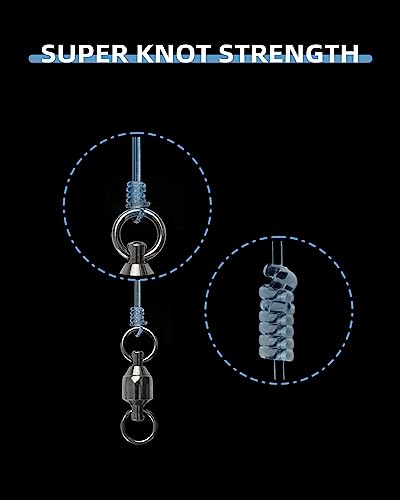 Image of BLUEWING Monofilament Fishing Line Clear Mono Fish Wire Thin Diameter String 6-400 lbs, 50-3000 Yards