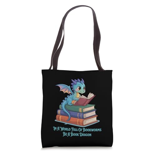 Bolsa tote 'En un mundo lleno de lectores, sé un dragón de libros' miniatura 1