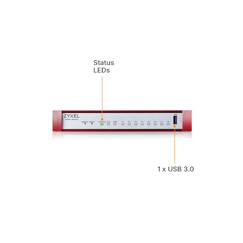 Image of Zyxel USGFLEX100HP Cyber Security Firewall | 4 Gbps, Up to 50 Users | 1-Year Gold UTM Security Pack | 8X Gigabit Ports (1 PoE+ 30W) | IPSec /SSL VPN, IPS Anti-Malware, UTM | Nebula Cloud | Fanless