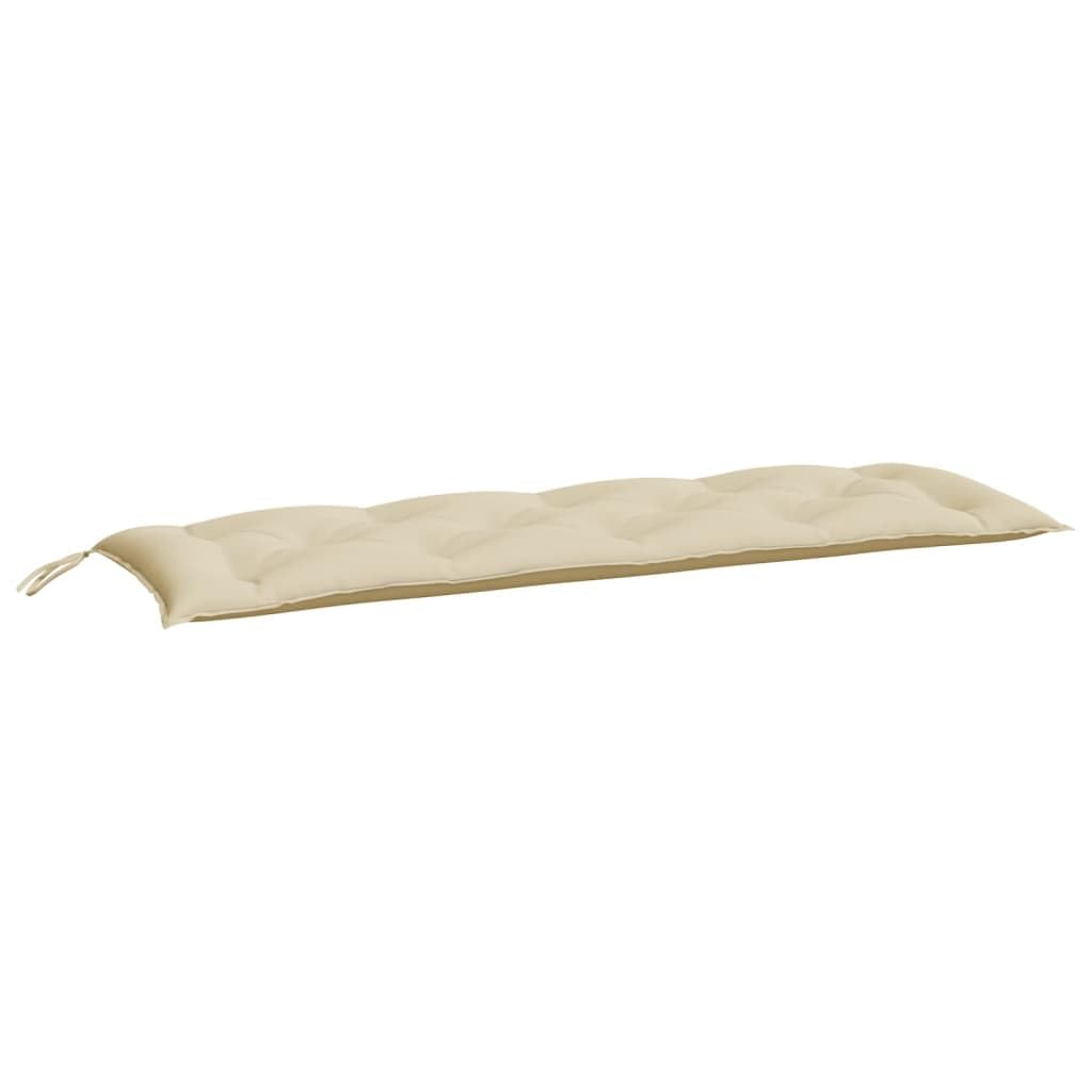 Cuscini Panca da Giardino 2pz Set Imbottiti Beige 150x50x7 cm
