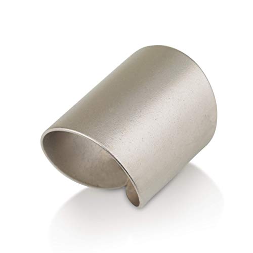 Silver Rings for Women, Wide Statement Ring Girlfriend Birthday Gift Rings Adjustable Cuff Long Ring