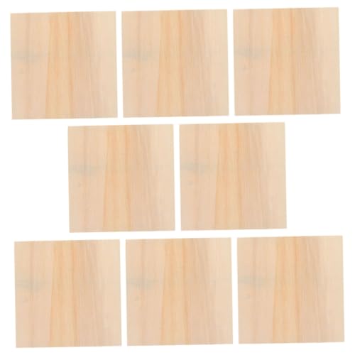 SEWOART 8個 木製クラフト用未完成ホワイトウッドパネル 薄板木材 絵画やアートプロジェクト用 無塗装耐久性木製 ボード 手作りフレーム材