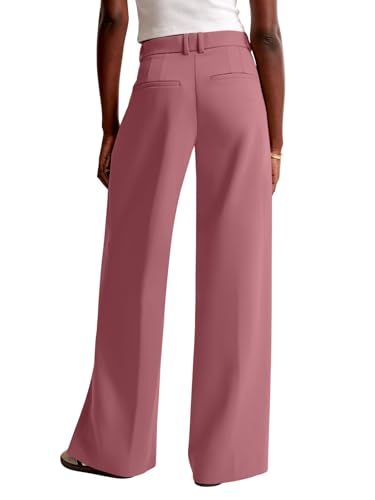 Image of NIMIN Women Wide Leg Pants High Waisted Business Casual Work Trousers Dressy Pants with Pockets