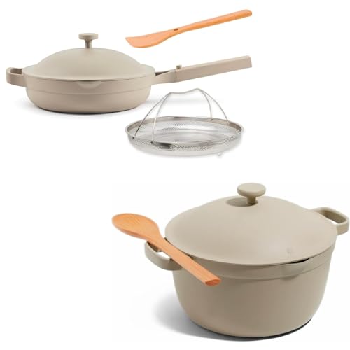 Image of Our Place Home Cook Duo - Always Pan 2.0 & Perfect Pot Bundle | Multi-Functional Cookware Set Replaces 18 Pieces | Steam