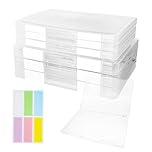 6-Pack A4 Storage Boxes with Lids - Dustproof, Water-Resistant Plastic Box Files for Office, Home, and School Organization, Durable Document Holders for Paperwork, Craft Supplies, and School Projects