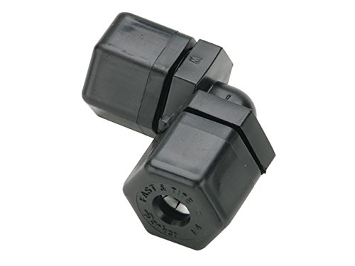 Parker Hannifin P6EU4-pk20 Union Reducer Elbow, 3/8" Nom. Tube OD x 1/4" Nom. Tube OD, Polypropylene, Black (Pack of 20)