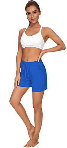 Image of Tandisk Women's 5 inch Casual Jersey Cotton Shorts Lounge Yoga Pajama Walking Shorts with Pockets Activewear