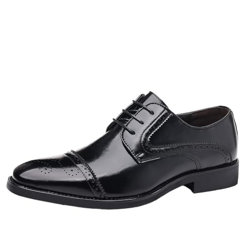 Men's Lace up Dress Shoes Driving Casual Leather Oxford Comfortable Slip Formal Business Casual Work Shoes for Autumn3
