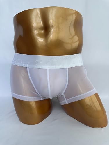 JOCKMAIL Mens Sexy Mesh Underwear Boxers See Through Sheer Trunks Ultra Thin Bulge Pouch Boxer Briefs2