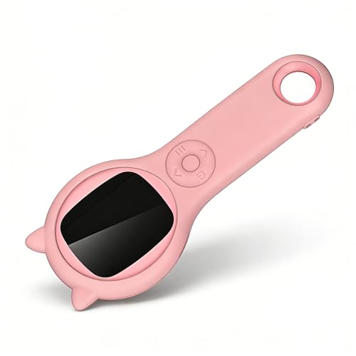 Image of Handheld Digital Microscope, Pocket Magnifying Glass for Students Kids with 2.0in Color Screen, 500x Magnification, 2MP, 8 Adjustable LED Lights, Compatible with OSX (Pink)