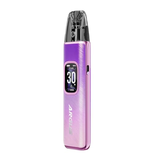 VOO-POO Argus G3 Kit 30W Vape 1500mAh Battery 3ml Argus Top Fill Cartridge 0.4/0.7ohm E Cigarette Vaporizer No Nicotine (Aurora Purple)