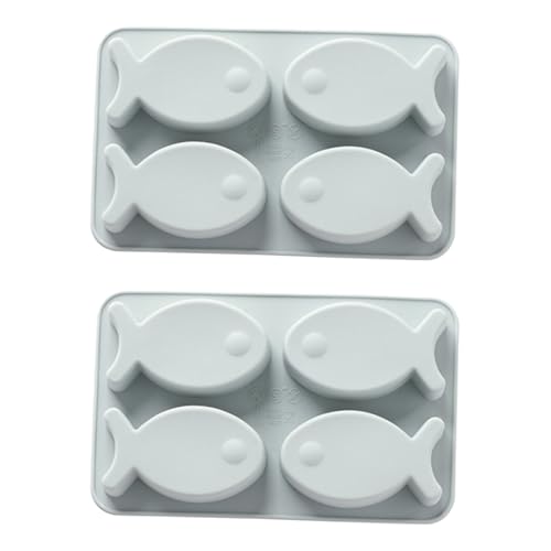 Moldes de silicona para hielo forma peces 2 piezas miniatura 1