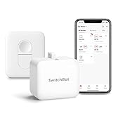 Switchbot Smart Switch Button Pusher (Bluetooth) – Fingerbot for Rocker Switch/One-Way Buttons, App Timer Control, No Wiring, Optional Hub Required for Voice/Remote, White