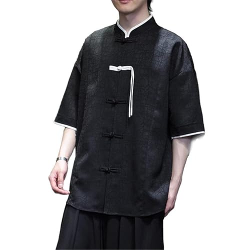 Chemise courte homme style chinois décontractée kung fu