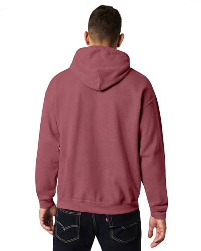 Image of Gildan Men's Heavy Blend Drawcord Hooded Sweatshirt, Safety Pink