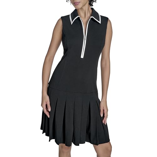 Robe Calvin Klein infroissable en crêpe sans manches résolvant vos pannes de style matinales