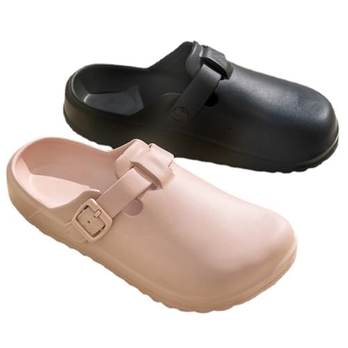 Image of Arch Support Nurse Clogs for Women and Men, Adjustable Buckle Mules Non Slip Work Shoes Chef Garden Sandals, Slip-On Cushion Slippers Slides
