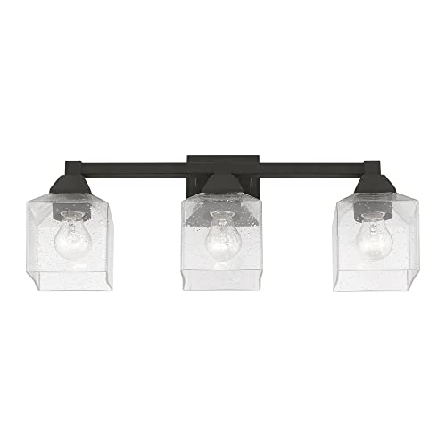 Image of Livex Lighting 10383-04 Aragon 3 Light Vanity Sconce, Black