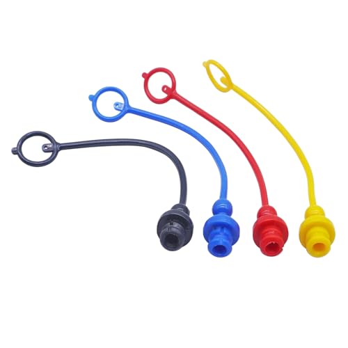 Image of 1 /4 inch Hydraulic Quick Coupler Rubber Dust Plug & Cap,Hydraulic Coupler Male Dust Cap & Female Plug Cover,Quick Disconnect Couplers Compatible with John Deere 1025R 1023E 1026R 2025R 2026R 4 Packs