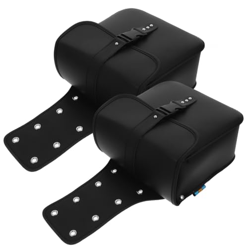 Sacoches latérales pour moto en cuir PU noir Toyvian