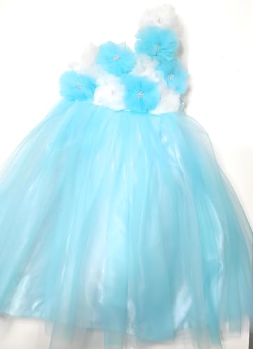 Image of TILISM Girl's Net Fit and Flare Maxi Wedding Dress | $P